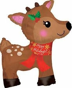 Funny Balloonsusa Christmas Reindeer 424295 - 12 In Foil Balloons