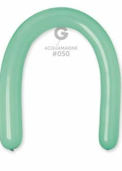 Funny Balloons Usa Latex Balloons D6: #050 Acquamarine 365009 Standard Color 3/50 In