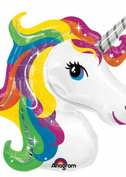 Funny Balloonsusa Foil Balloons Unicorn Head Full Color 3129901