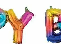 Funny Balloons Usa Happy B-Day Phrase Rainbow Splash 3918211