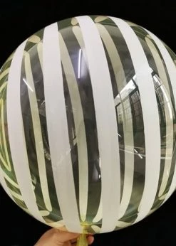 Funny Balloons Usa Bubbles White Stripes On Yellow Bubble Balloon 011190 - 18 In