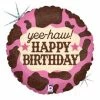 Funny Balloonsusa Cowgirl Pink B'day 365659 Foil Balloons