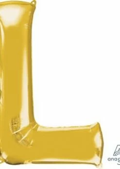 Funny Balloonsusa Foil Balloons Gold L Giant Letter 3297001 - 34 In