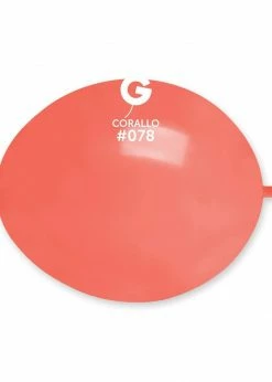 Funny Balloons Usa Latex Balloons GL6: #078 Corallo 067811 - 6 In