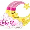 Funny Balloons Usa Baby Girl Sleeping Moon Shape 15124-36 Foil Balloons