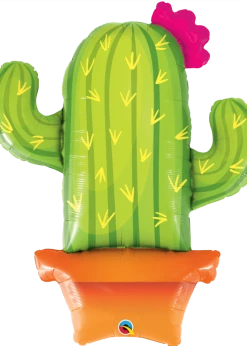 Funny Balloons Usa Potted Cactus 78652 Foil Balloons