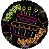 Funny Balloonsusa Foil Balloons Birthday Cupcake Neon 19597-18