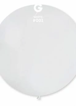 Funny Balloons Usa G30: #001 White 329711 Standard Color 31 In Latex Balloons