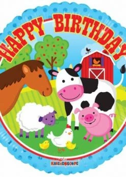 Funny Balloonsusa Happy Birthday Farm Animals 20264-18 Foil Balloons
