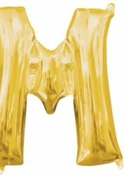 Funny Balloonsusa Foil Balloons Gold M Letter 3303701 - 16 In