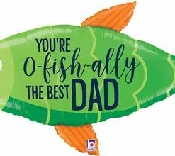 Funny Balloons Usa O'Fishally The Best Dad 25099 Foil Balloons