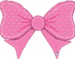 Funny Balloonsusa Baby Girl Pink Bowtie 35875 Foil Balloons