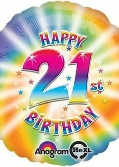 Funny Balloonsusa Foil Balloons Happy 21st Birthday Balloon 25909