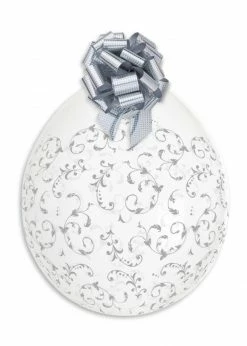 Funny Balloons Usa G18: #625 Silver Stuffing Printed Balloons 921663 Latex Balloons