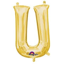 Funny Balloonsusa Foil Balloons Gold U Giant Letter 3298801 - 34 In