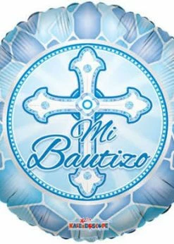 Funny Balloonsusa Mi Bautizo Azul 34530-18 Foil Balloons