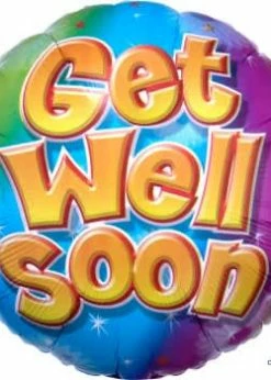 Funny Balloonsusa Foil Balloons Get Well Soon Tye Dye 2591601 - 17 In