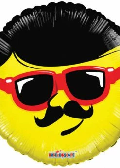 Funny Balloonsusa Smiley With Moustache 19742-18