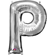 Funny Balloonsusa Silver P Giant Letter 3297701 - 34 In