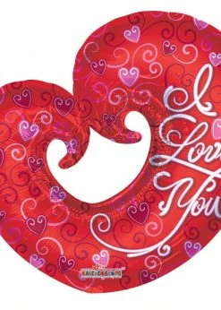 Funny Balloons Usa Foil Balloons I Love You Open Heart 17851-36