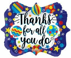 Funny Balloonsusa Festive Thanks 82075-18 Foil Balloons