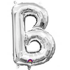 Funny Balloonsusa Foil Balloons Silver B Letter 3301311 - 16 In