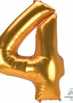 Funny Balloonsusa 4 Jumbo Gold 388924 - 53 In
