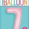 Funny Balloons Usa 7 Light Pink Number 13887 - 34 In Foil Balloons