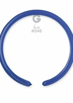 Funny Balloons Usa D2: #046 Blue 214604 Standard Color 1/60 In Latex Balloons