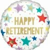 Funny Balloonsusa Foil Balloons Retirement Stars White 41640