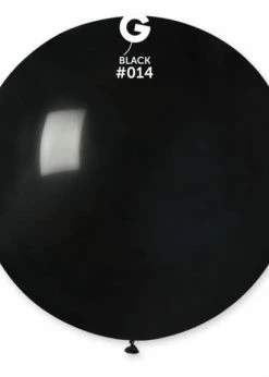 Funny Balloons Usa Latex Balloons G30: #014 Black 329810 Standard Color 31 In