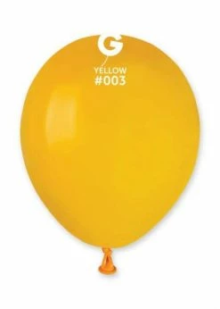 Funny Balloons Usa A50: #003 Yellow 050318 Standard Color 5 In