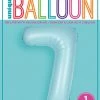 Funny Balloons Usa Foil Balloons 7 Light Blue Number 13897 - 34 In