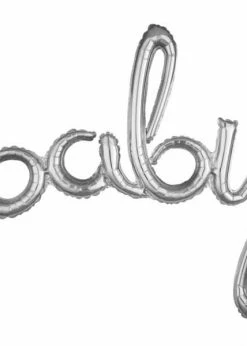 Funny Balloonsusa Script Phrase Baby Silver 3668811 Foil Balloons