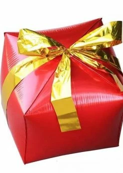 Funny Balloonsusa Gift Box Foil Balloon Red 055687