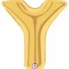 Funny Balloons Usa Gold Y Letter 14926G - 7 In Foil Balloons