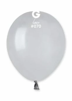 Funny Balloons Usa Latex Balloons A50: #070 Grey 057010 Standard Color 5 In
