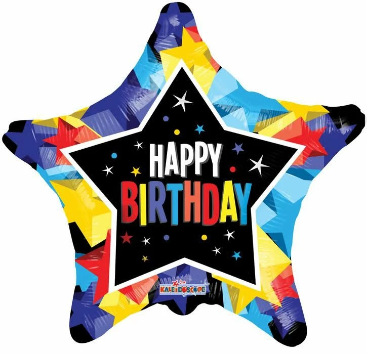 Funny Balloonsusa Happy Birhtday Bright Color Star 15058-18 Foil Balloons 3 Funny Balloonsusa Happy Birhtday Bright Color Star 15058-18 Foil Balloons