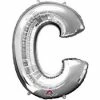Funny Balloonsusa Foil Balloons Silver C Letter 3301511 - 16 In