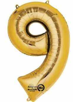 Funny Balloonsusa 9 Gold 3309301 - 14 In
