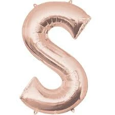 Funny Balloonsusa Rose Gold S Letter 3747001 - 16 In