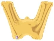 Funny Balloons Usa Gold W Letter 14924G - 7 In