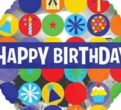 Funny Balloonsusa Happy Birthday 15344-18 Foil Balloons