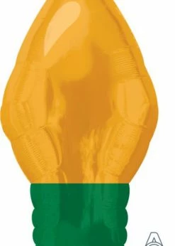 Funny Balloons Usa Gold Christmas Light Bulb 4204501 Foil Balloons