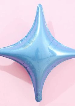 Funny Balloons Usa Mini 4 Point Light Blue Star 46463
