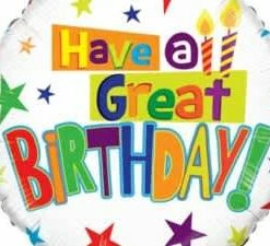 Funny Balloonsusa Have A Great Birthday 15337-18 Foil Balloons