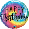 Funny Balloons Usa Solid Shapes Happy Birthday Tie Dye Swirls 18914