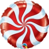 Funny Balloons Usa Candy Swirl Red 64329 - 18 In