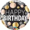Funny Balloons Usa Birthday Big Metallic Dots 12268