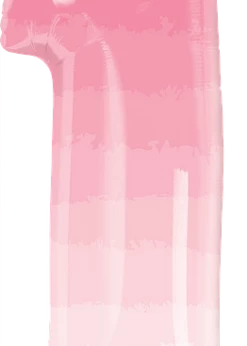 Funny Balloons Usa Foil Balloons Number 1 Pink Ombre - 13260